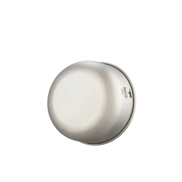 Stainless steel mixing bowl, top view