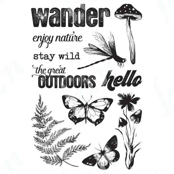 Nature-themed graphics with quotes and illustrations.