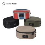 Four stylish compact travel bags in various colors.